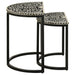 Coaster Zakiya 2-piece Demilune Nesting Table Black and White Default Title