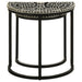 Coaster Zakiya 2-piece Demilune Nesting Table Black and White Default Title