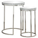 Coaster Addison 2-piece Round Nesting Table Silver Default Title