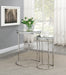 Coaster Addison 2-piece Round Nesting Table Silver Default Title