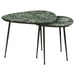 Coaster Tobias 2-piece Triangular Marble Top Nesting Table Green and Black Default Title