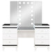 Coaster Talei 6-drawer Vanity Set with Hollywood Lighting Black and White Default Title