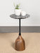 Coaster Ophelia Round Marble Top Side Table Black Default Title