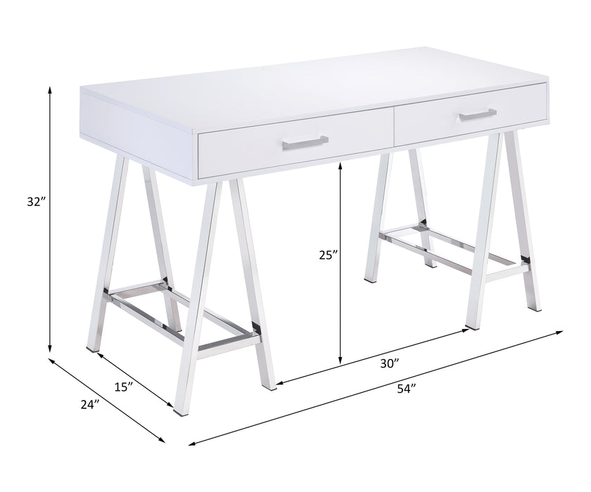 Coleen 54"L 2 Drawers Writing Desk with USB