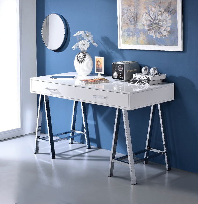 Coleen 54"L 2 Drawers Writing Desk with USB