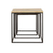 Coaster Belcourt 3-piece Square Nesting Tables Natural and Black Default Title