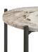 Coaster Noemie Round Accent Table with Marble Top White and Gunmetal Default Title