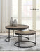 Coaster Rodrigo 2-piece Round Nesting Tables Weathered Elm Default Title