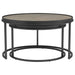 Coaster Rodrigo 2-piece Round Nesting Tables Weathered Elm Default Title