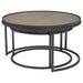 Coaster Rodrigo 2-piece Round Nesting Tables Weathered Elm Default Title