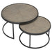 Coaster Rodrigo 2-piece Round Nesting Tables Weathered Elm Default Title