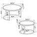 Coaster Rodrigo 2-piece Round Nesting Tables Weathered Elm Default Title