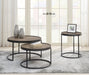 Coaster Rodrigo 2-piece Round Nesting Tables Weathered Elm Default Title