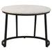 Coaster Miguel Round Accent Table with Marble Top White and Black Default Title