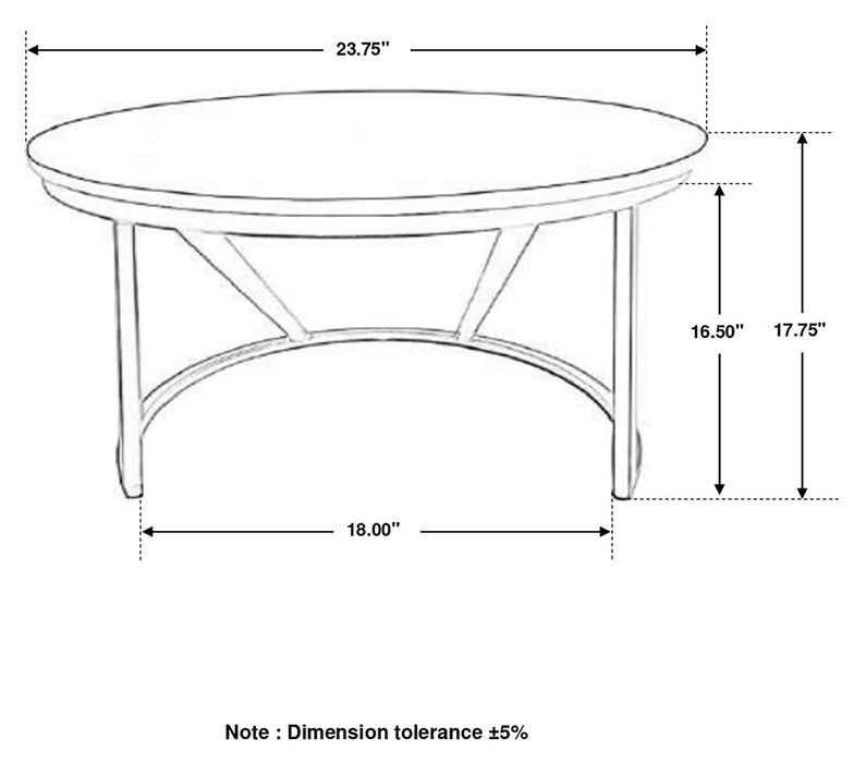 Coaster Miguel Round Accent Table with Marble Top White and Black Default Title