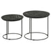 Coaster Loannis 2-piece Round Nesting Table Matte Black Default Title