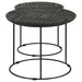 Coaster Loannis 2-piece Round Nesting Table Matte Black Default Title