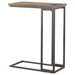 Coaster Rudy Snack Table with Power Outlet Gunmetal and Antique Brown Default Title