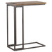 Coaster Rudy Snack Table with Power Outlet Gunmetal and Antique Brown Default Title