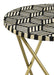 Coaster Xenia Round Accent Table with Hairpin Legs Black and White Default Title