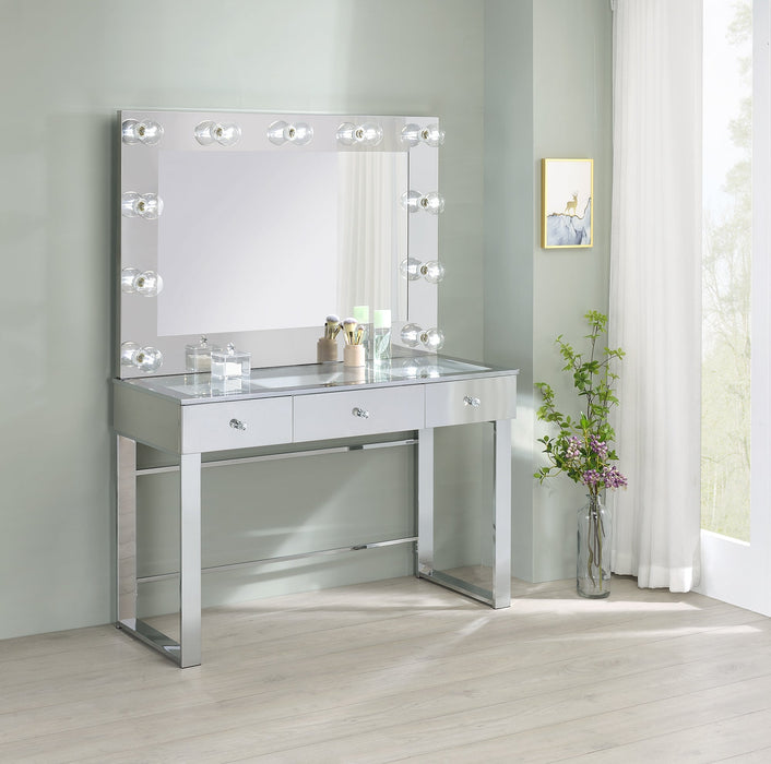 Coaster Umbridge 3-drawer Vanity with Lighting Chrome and White Default Title