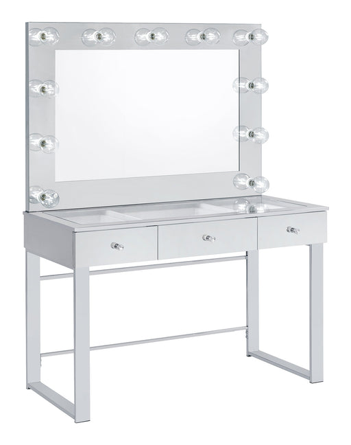 Coaster Umbridge 3-drawer Vanity with Lighting Chrome and White Default Title