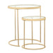 Coaster Maylin 2-piece Round Glass Top Nesting Tables Gold Default Title