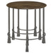 Coaster Deja 3-piece Round Nesting Table Natural and Gunmetal Default Title