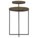 Coaster Yael Round Accent Table Natural and Gunmetal Default Title