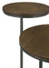 Coaster Yael Round Accent Table Natural and Gunmetal Default Title