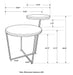 Coaster Yael Round Accent Table Natural and Gunmetal Default Title