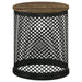 Coaster Aurora Round Accent Table with Drum Base Natural and Black Default Title