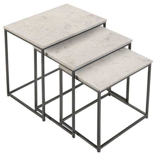 Coaster Medora 3-piece Nesting Table with Marble Top Default Title