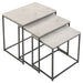 Coaster Medora 3-piece Nesting Table with Marble Top Default Title