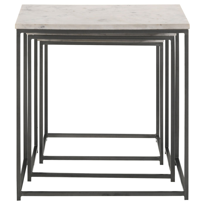 Coaster Medora 3-piece Nesting Table with Marble Top Default Title