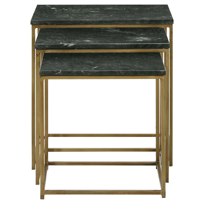 Coaster Medora 3-piece Nesting Table with Marble Top Default Title