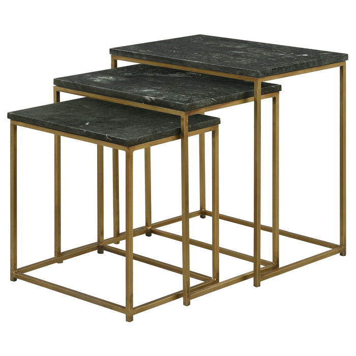 Coaster Medora 3-piece Nesting Table with Marble Top Default Title