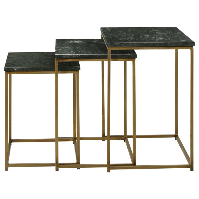 Coaster Medora 3-piece Nesting Table with Marble Top Default Title