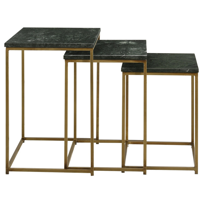 Coaster Medora 3-piece Nesting Table with Marble Top Default Title