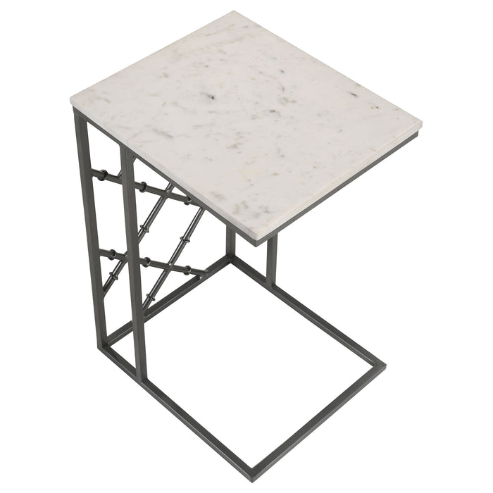 Coaster Angeliki Accent Table with Marble Top White Default Title