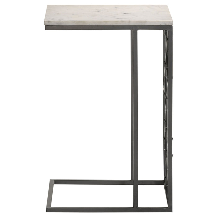 Coaster Angeliki Accent Table with Marble Top White Default Title