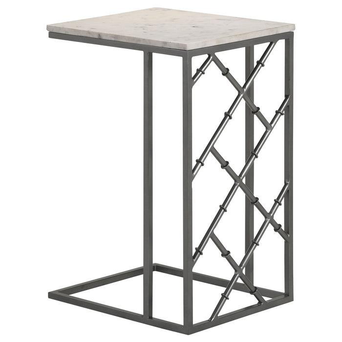 Coaster Angeliki Accent Table with Marble Top White Default Title