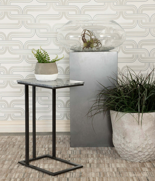 Coaster Vicente Accent Table with Marble Top Grey Default Title