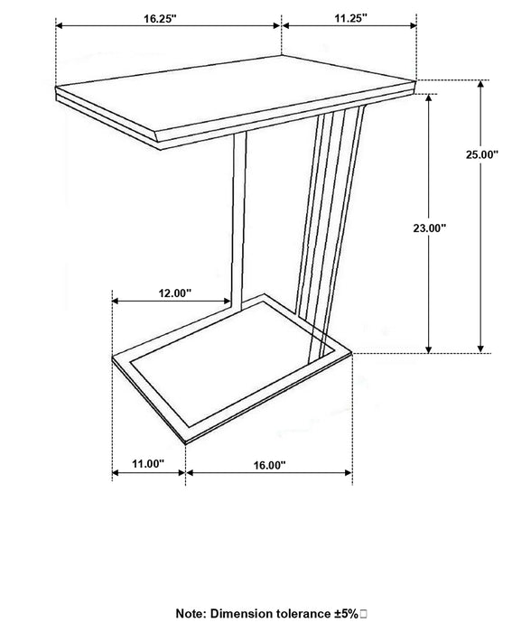 Coaster Vicente Accent Table with Marble Top Grey Default Title