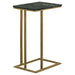 Coaster Vicente Accent Table with Marble Top Grey Default Title