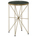 Coaster Eliska Round Accent Table with Marble Top Green and Antique Gold Default Title