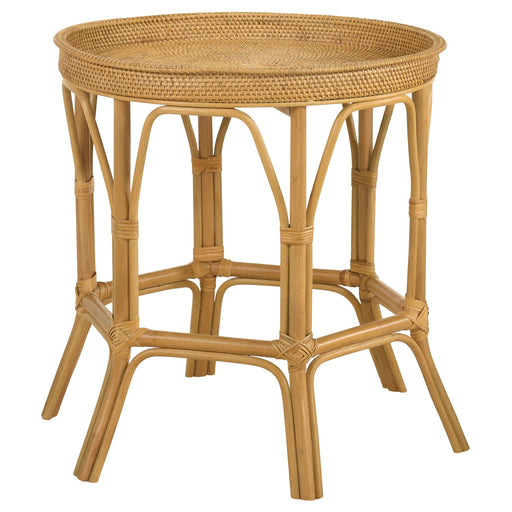 Coaster Antonio Round Rattan Tray Top Accent Table Natural Default Title