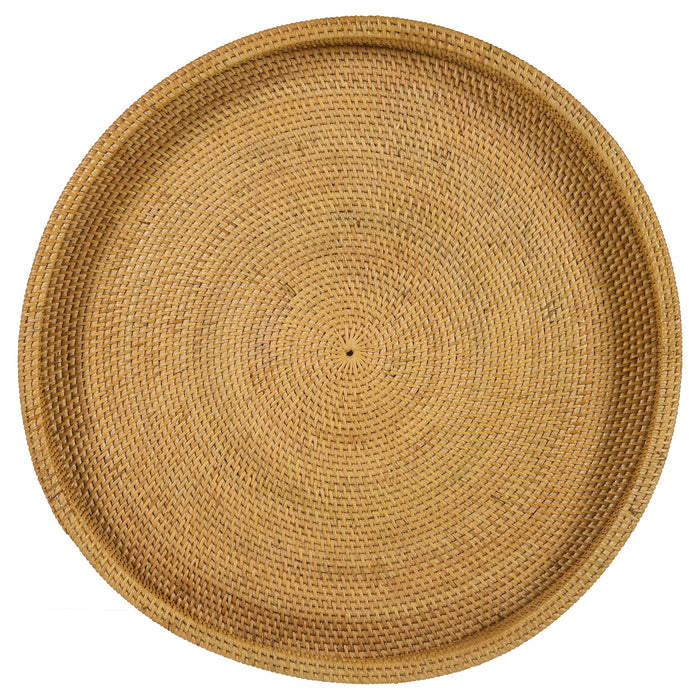 Coaster Antonio Round Rattan Tray Top Accent Table Natural Default Title