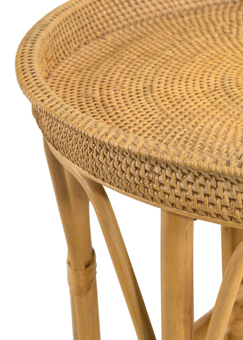 Coaster Antonio Round Rattan Tray Top Accent Table Natural Default Title