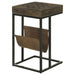 Coaster Chessie 1-drawer Square Side Table With Leatherette Sling Tobacco and Black Default Title